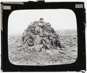 Man Standing in a Spiracle on a Lava Plain by Tempest Anderson